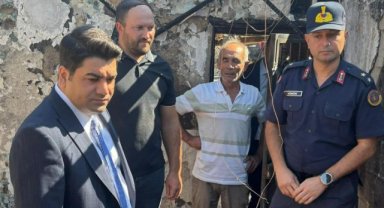 Kaymakam Kini'den, Evi Yanan Aileye Ziyaret
