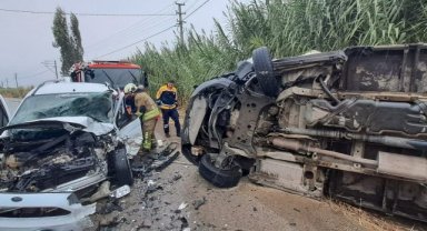 Turgutlu’da Kafa Kafaya Çarpışma: 2 Sürücü Yaralandı