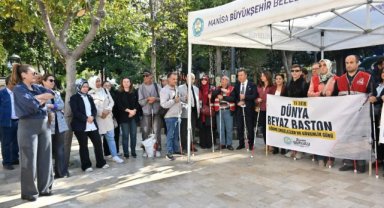 Manisa’da ‘Beyaz Baston’ yürüyüşüyle farkındalık çağrısı