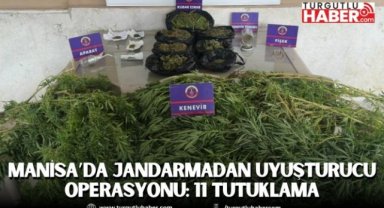 Manisa’da Jandarmadan Uyuşturucu Operasyonu: 11 Tutuklama