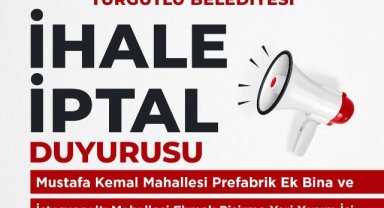 Turgutlu Belediyesi ihalesini iptal etti