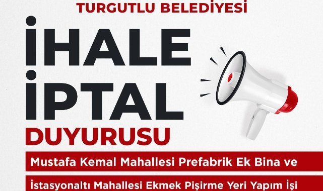 Turgutlu Belediyesi ihalesini iptal etti