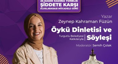 Turgutlu’da 25 Kasım’a özel öykü dinletisi ve söyleşi düzenlenecek