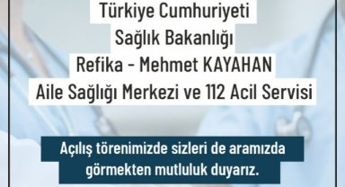 Salihli’de Refika – Mehmet Kayahan Aile Sağlığı Merkezi ve 112 Acil Servis açılıyor