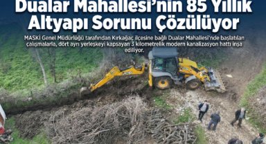 Dualar Mahallesi’nin 85 yıllık altyapı sorunu çözülüyor