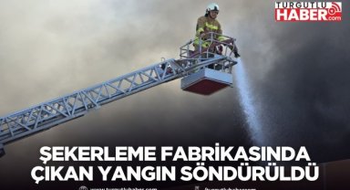 Akhisar’da şekerleme fabrikasında çıkan yangın söndürüldü