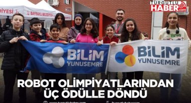 Bilim Yunusemre takımları robot olimpiyatlarından üç ödülle döndü