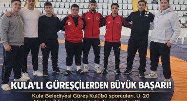 Kula Belediyesi Güreş Kulübü sporcularından U-20 Manisa İl Şampiyonası’nda derece