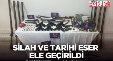 Manisa’da jandarma operasyonunda silah ve tarihi eser ele geçirildi