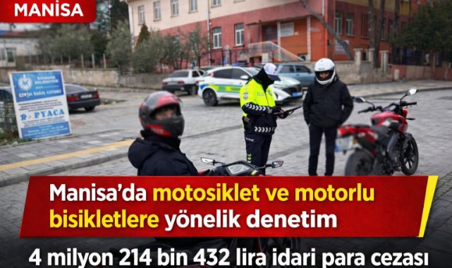 Manisa’da motosiklet ve motorlu bisikletlere yönelik denetim