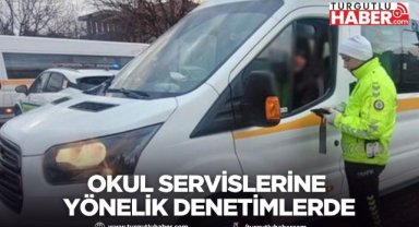 Manisa’da okul servislerine yönelik denetimlerde 2 araç trafikten men edildi