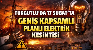 TURGUTLU’DA 17 ŞUBAT’TA GENİŞ KAPSAMLI PLANLI ELEKTRİK KESİNTİSİ YAPILACAK