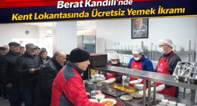 Turgutlu’da Berat Kandili’nde kent lokantasında ücretsiz yemek ikramı