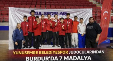 Yunusemre Belediyespor judocularından Burdur’da 7 madalya
