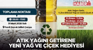 Atık Yağını Getirene Yeni Yağ ve Çiçek Hediyesi