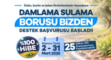 Manisa’da Üreticiye Yüzde 100 Hibeli Damlama Sulama Desteği