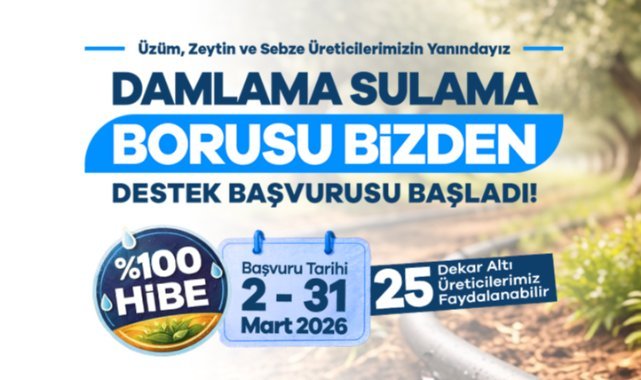 Manisa’da Üreticiye Yüzde 100 Hibeli Damlama Sulama Desteği