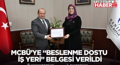 MCBÜ’ye “Beslenme Dostu İş Yeri” belgesi verildi