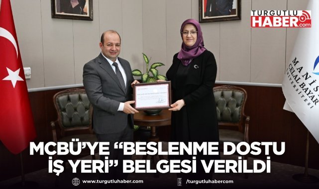MCBÜ’ye “Beslenme Dostu İş Yeri” belgesi verildi