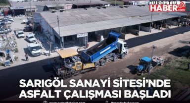Sarıgöl Yeni Sanayi Sitesi’nde Asfalt Çalışması Başladı