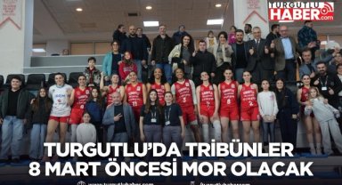 Turgutlu Belediyesi Kadın Basketbol Takımı Tribünleri Mor Renge Boyamaya Hazırlanıyor