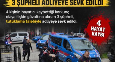 Turgutlu'da Aile Katliamı: 3 Şüpheli Adliyeye Sevk Edildi