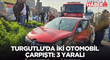 Turgutlu’da İki Otomobil Çarpıştı: 3 Yaralı