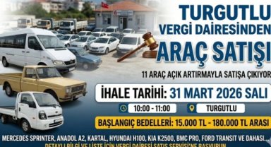 Turgutlu Vergi Dairesi çok sayıda aracı satışa çıkardı