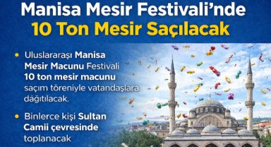 Manisa Mesir Festivali'nde 10 Ton Mesir Saçılacak
