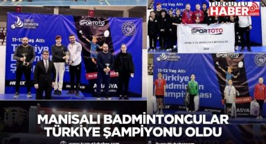 Manisalı badmintoncular Türkiye şampiyonu oldu