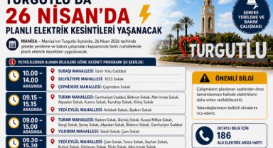 Turgutlu’da 26 Nisan’da Planlı Elektrik Kesintileri Yaşanacak