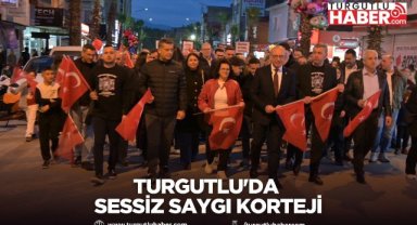 Turgutlu'da hayatını kaybeden öğretmen ve öğrenciler için sessiz saygı korteji