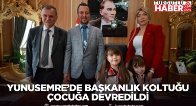 Yunusemre’de başkanlık koltuğu çocuğa devredildi