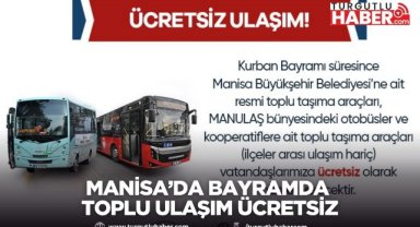 Manisa’da Bayramda Toplu Ulaşım Ücretsiz