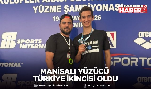 Manisalı yüzücü Türkiye ikincisi oldu