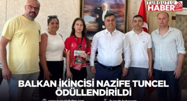 Balkan İkincisi Nazife Tuncel Ödüllendirildi