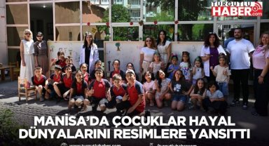 Manisa’da Çocuklar Hayal Dünyalarını Resimlere Yansıttı