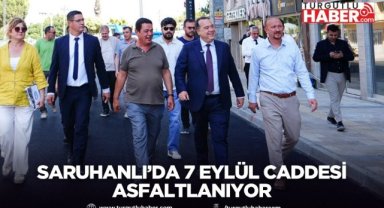 Saruhanlı’da 7 Eylül Caddesi Asfaltlanıyor