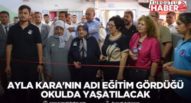 Şehit Öğretmen Ayla Kara'nın Adı Eğitim Gördüğü Okulda Yaşatılacak