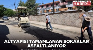 ŞEHZADELER’DE ALTYAPISI TAMAMLANAN SOKAKLAR ASFALTLANIYOR
