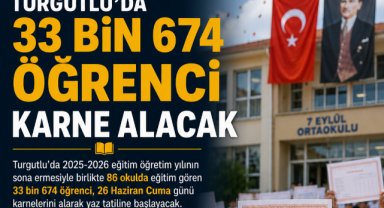 Turgutlu'da 33 Bin 674 Öğrenci Karne Alacak