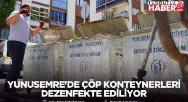 Yunusemre'de çöp konteynerleri dezenfekte ediliyor