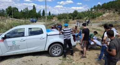 Büyükşehir’den Yangından Etkilenen Gördesli Üreticiye Yem Desteği