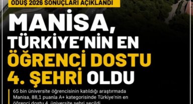 Manisa Türkiye'nin En Öğrenci Dostu 4. Şehri Oldu