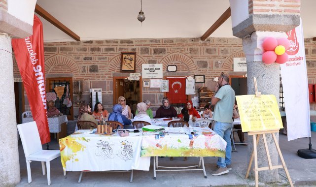 TARİHİ KURŞUNLU HAN'DA SANATSEVERLER KALİGRAFİYLE BULUŞTU