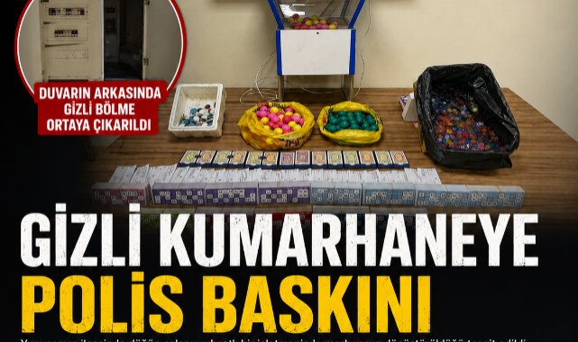 Manisa'da Gizli Kumarhaneye Polis Baskını