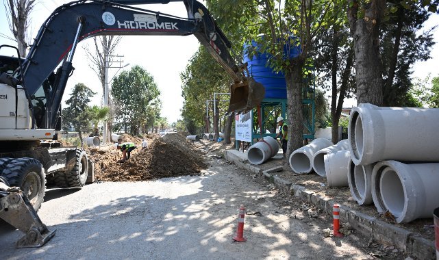 Alaşehir’de taşkın riskine karşı 1,2 kilometrelik yeni kolektör hattı