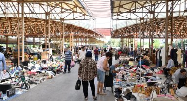 Manisa’daki İkinci El Eşya Pazarı yeni yerinde açıldı