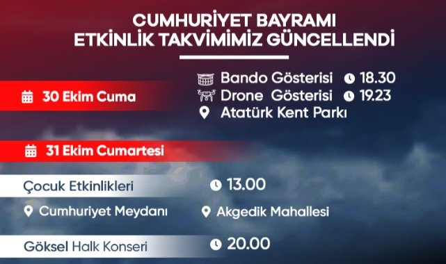 Manisa’da Cumhuriyet Etkinliklerinin Tarihleri Değişti