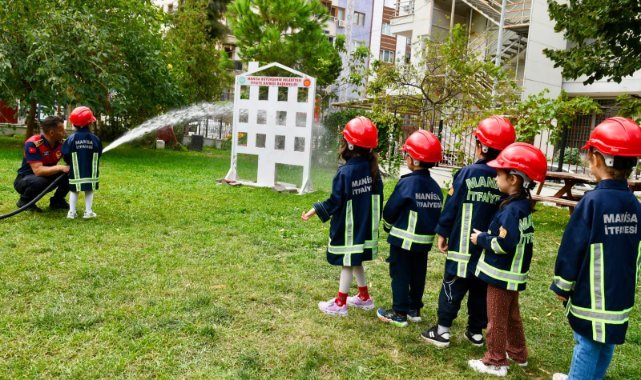 YUNUSEMRELİ MİNİKLER İTFAİYECİLİĞİ ÖĞRENDİ
